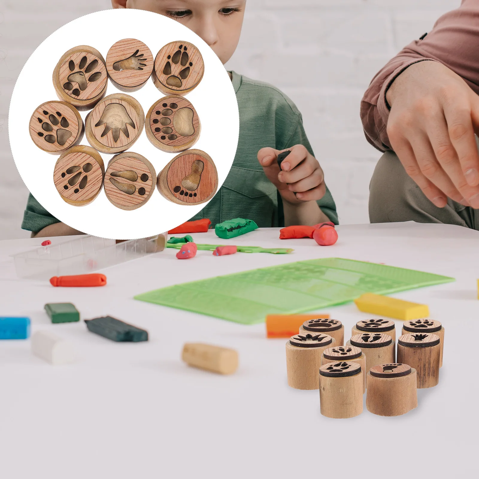 1 مجموعة الحيوان البصمة ختم خشبي مجموعة واضح نمط DIY بها بنفسك الحرفية بطاقات صنع البصمة Stamps الإبداعية سكرابوكينغ ديكور #6