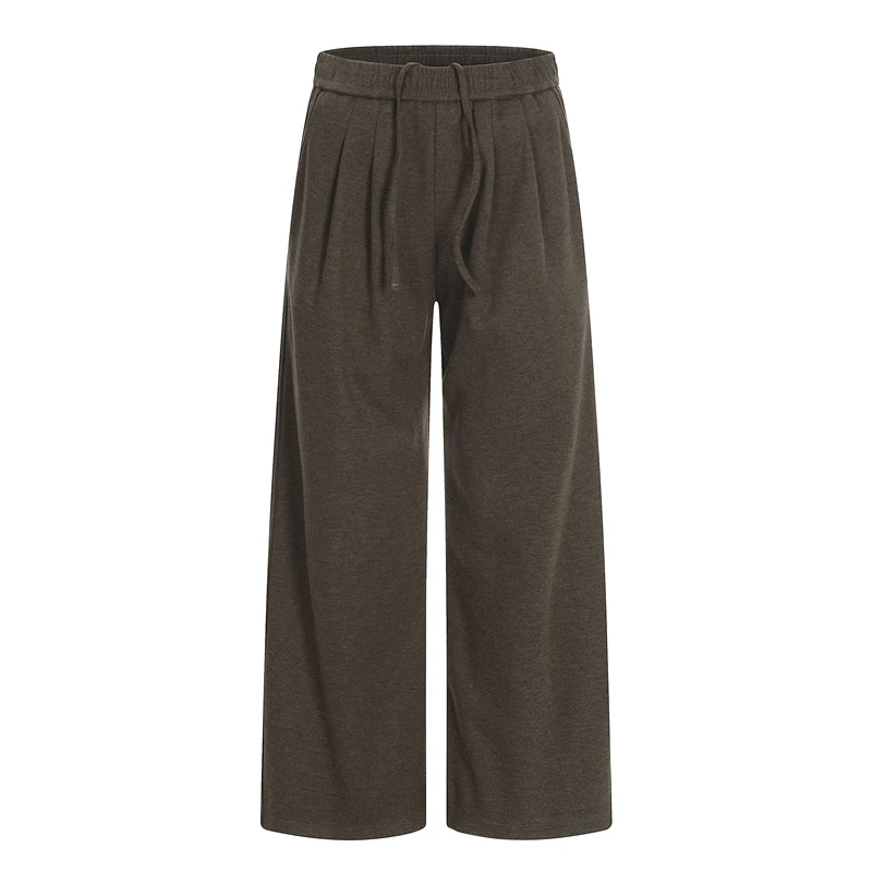 

GXFortune American Retro Casual Wool Blend Sweatpants Men Women High Quality Loose Fit Pants Couple Straight Leg Trousers