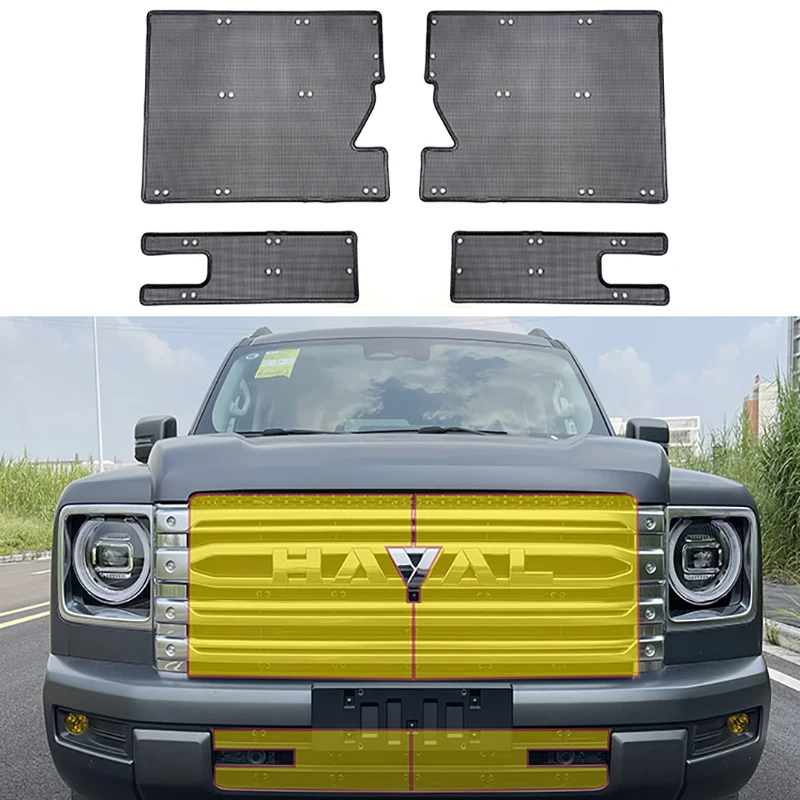 For GWM H9 2rd 2024 2025 Car Front Grille Insect Proof Net Radiator Condenser Protective Cover Auto Accessories