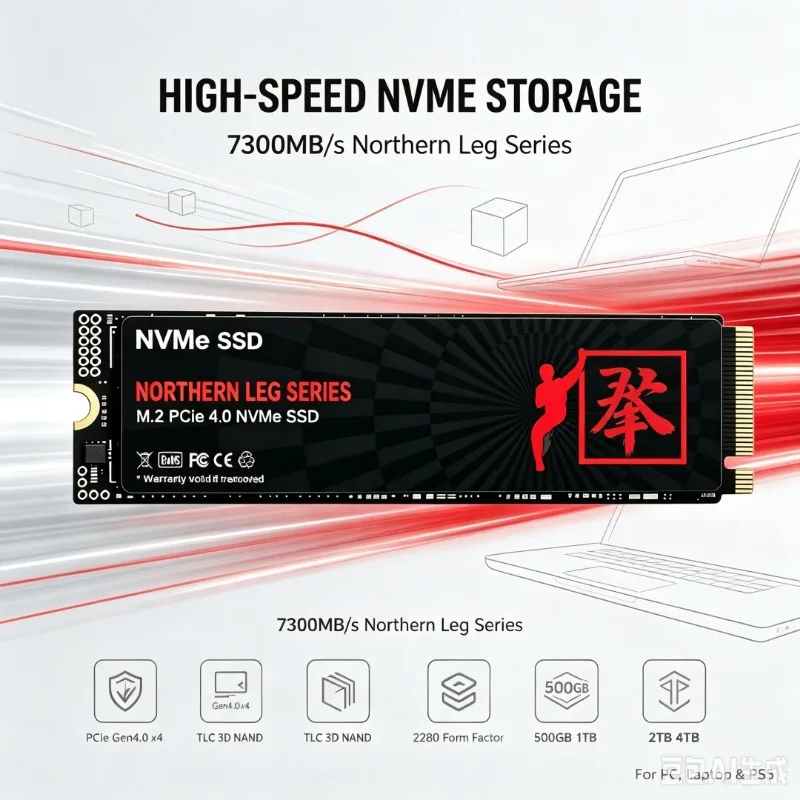 BTXL M.2 NVMe SSD 7300MB/s TLC 3D NAND 2280 Internal Solid State Drive 500GB‑4TB For PS5 Gaming Desktop Laptop PC Storage