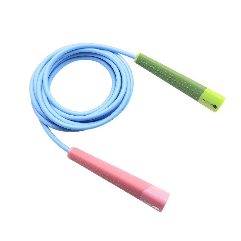 NEVERTOOLATE short handle cover with anti slid rubber coat jump skip rope crossfit fitness skipping