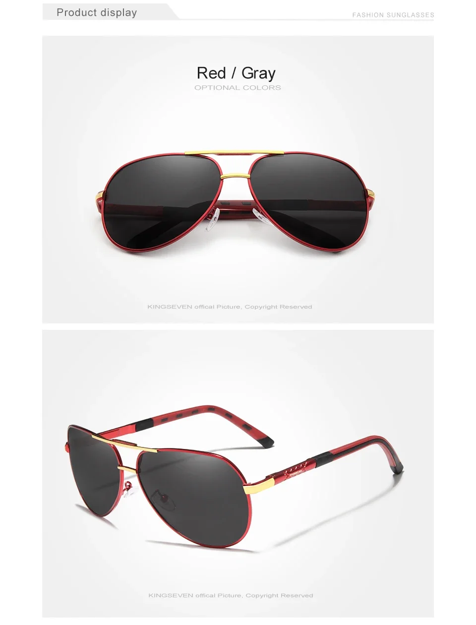 Kingseven neue Aluminium Magnesium Herren Sonnenbrille polarisierte Männer Beschichtung Spiegel Brille männliche Brillen Zubehör für Männer – Detail 3
