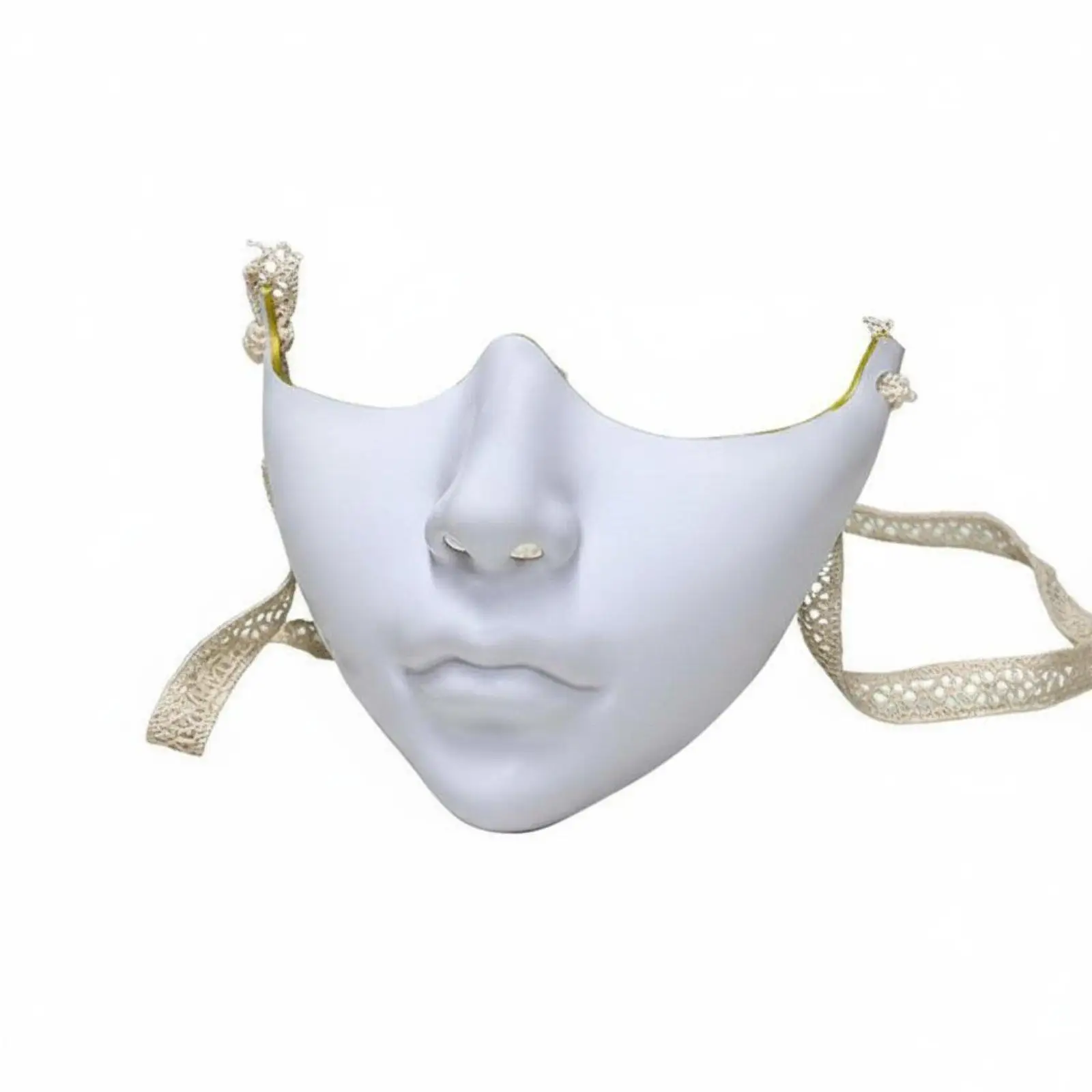 Blank Upper Half Face Cover Mask for Custom Painting for Party Decoration and Costume Use