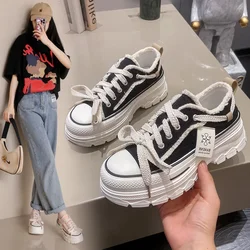 Thick Soled Retro Small White Shoes Women's Korean Trend Versatile Casual Shoes Outdoor Street Party Sports Shoes Soft