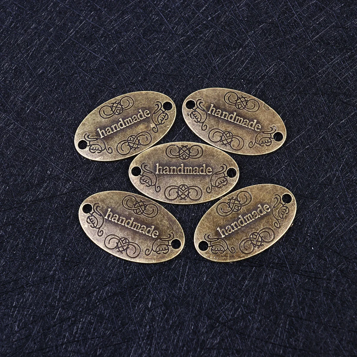 

60Pcs Retro Zinc Alloy Double Hole Label Pendant Charms DIY Necklace Bracelet Jewelry Making Accessories Pendant Charm