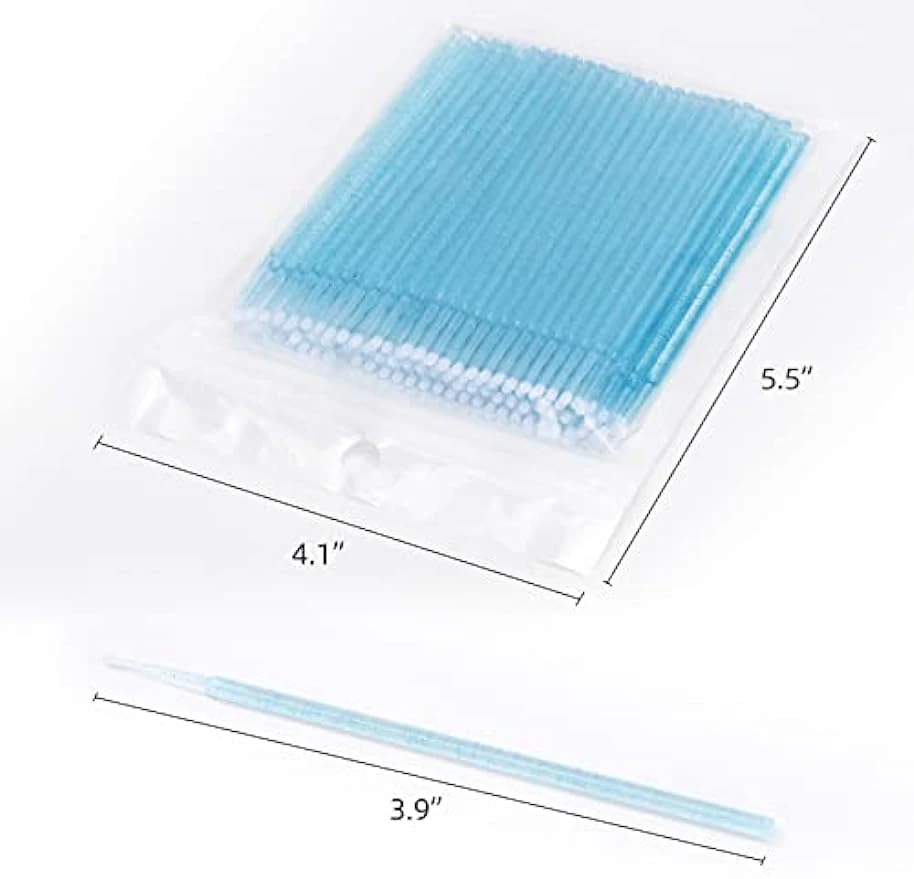 500/1000 Pcs Crystal Microbrushes Applicators Disposable Microswabs for Eyelash Extensions Micro Wands Spoolie 5 Color