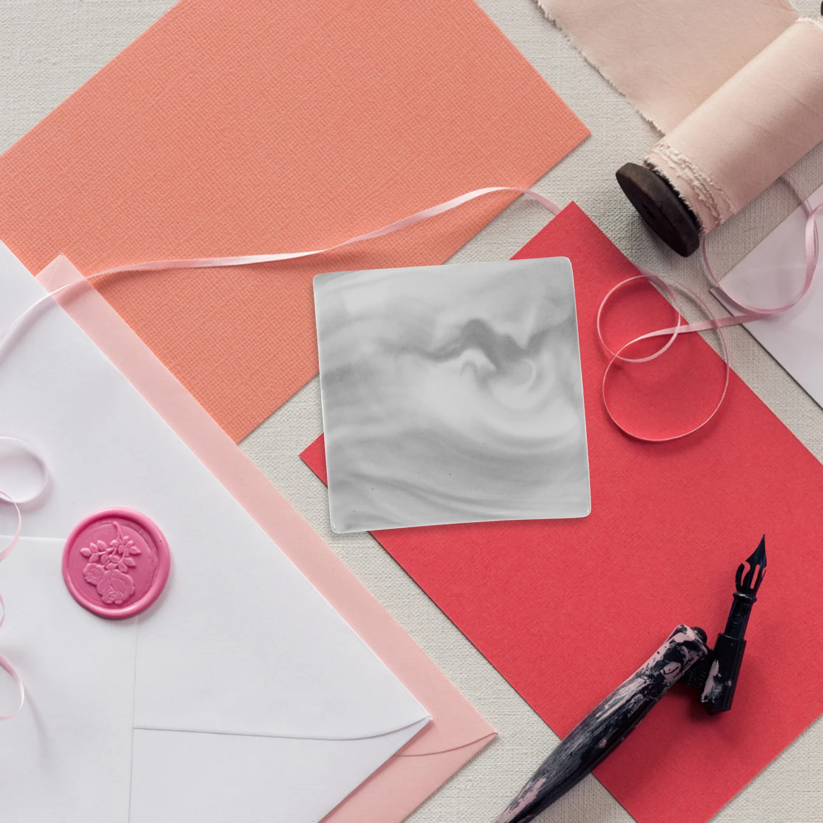 

3Pcs Wax Seal Stamp Pad Ceramic Backing Plate Heat Resistant Reusable for Letter Sealing Envelope Decorative Sealing Kit