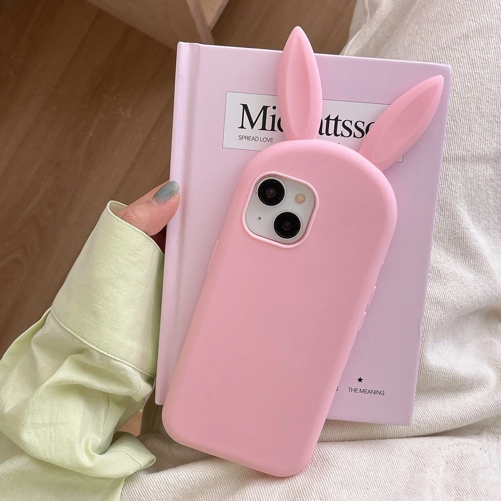 Liquid Silicone Rabbit Ears Phone Case For iPhone 17 16 15 14 13 12 Pro Max Plus Silky Touch Shockproof Protective Soft Cover - AliExpress Liquid Silicone Rabbit Ears Phone Case For iPhone 17 16 15 14 13 12 Pro Max Plus Silky Touch Shockproof Protective Soft Cover - AliExpress