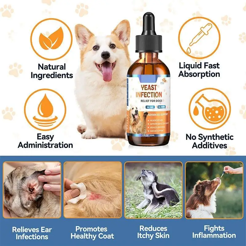 60ML 3Kinds Dog Pet Drops Gentle Care Supplement To Maintain Healthy Coat and Skin for Dogs Herbal Drops PET CARE image 3
