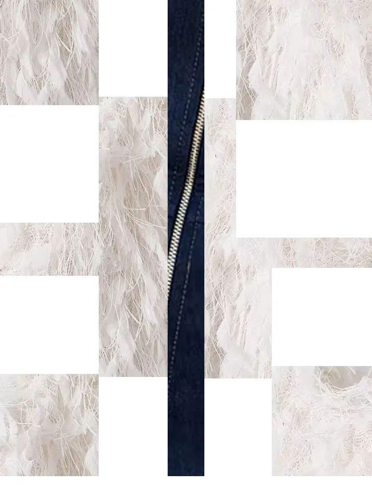 

HH женская зимняя модная винтажная теплая куртка с круглым вырезом и перьями из металлической нити, женская простая уличная повседневная куртка с длинным рукавом