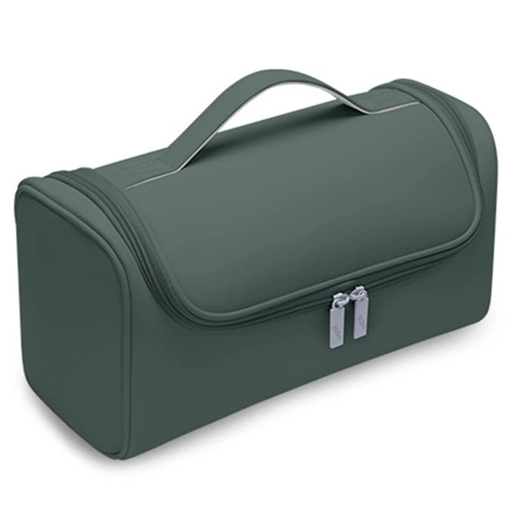 Portable Hidden Hook Hair Dryer Box, Anti-Slip Hairdressing Tool Bag, Waterproof Large-Capacity Storage Bag Green