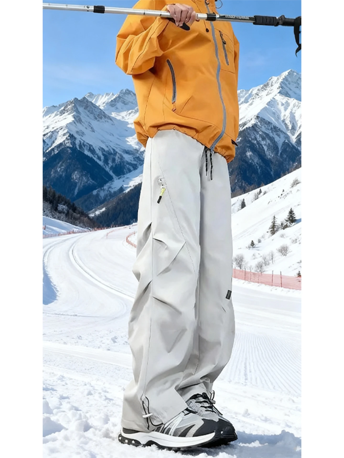 

Мужские лыжные брюки Harbin Northeastern Thiened Fce на подкладке, зимние уличные водонепроницаемые ветрозащитные теплые прямые брюки