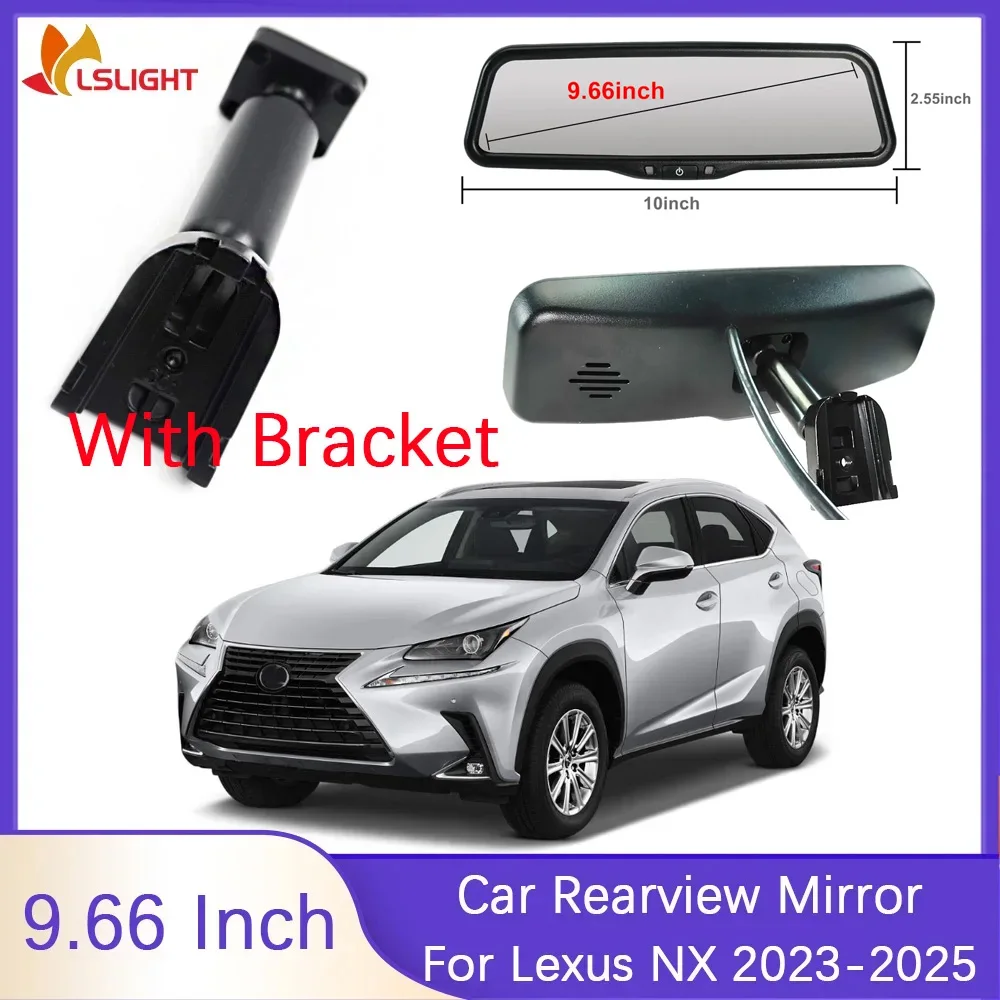For Lexus NX 2023 2024 2025 9.66 Inch Car Rearview Mirror Dashcam HD 1080P Support AHD CVBS Signal With Original Bracket