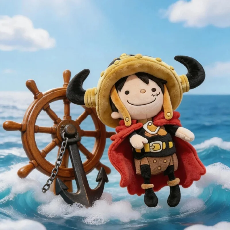 【In Stock】One Piece Luffy Zoro Plush Toy Anime Peripheral Cute Plush Doll Two Styles Home Ornament Birthday Gift Toy Fans