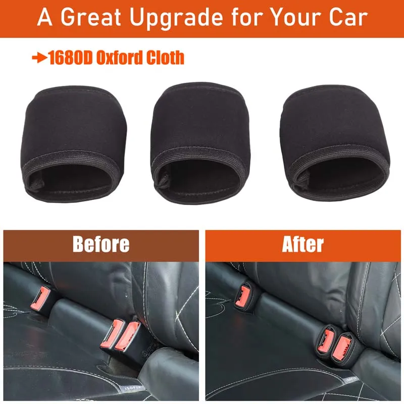 For SEAT Leon León Mk2 1P 2008-2012 Black Car Styling Car Rear Seat Belt Base Protective Cover Sticker Car Interior Accessories