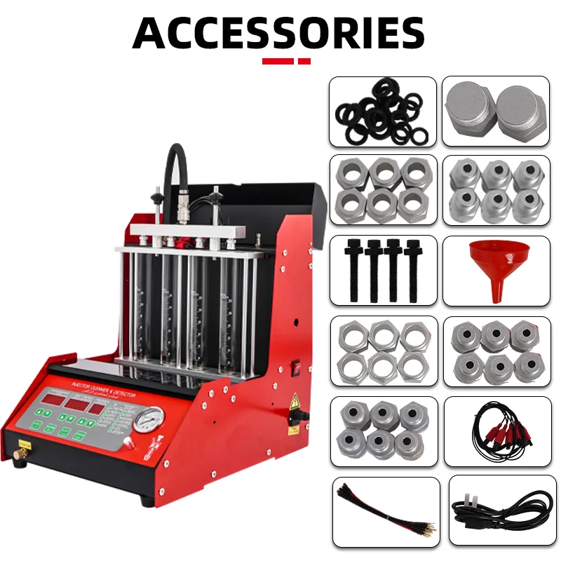 00W Fuel Injector Tester & Cleaner With 13-Month Warranty For 4-Cylinder Automotive Fuel Injection Systems
