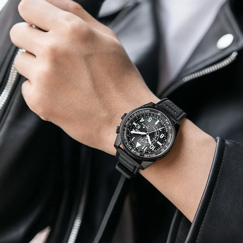 CITIZEN-reloj japonés para hombre, luminoso, resistente al agua, de cuarzo, informal, deportivo, BJ7135-02E