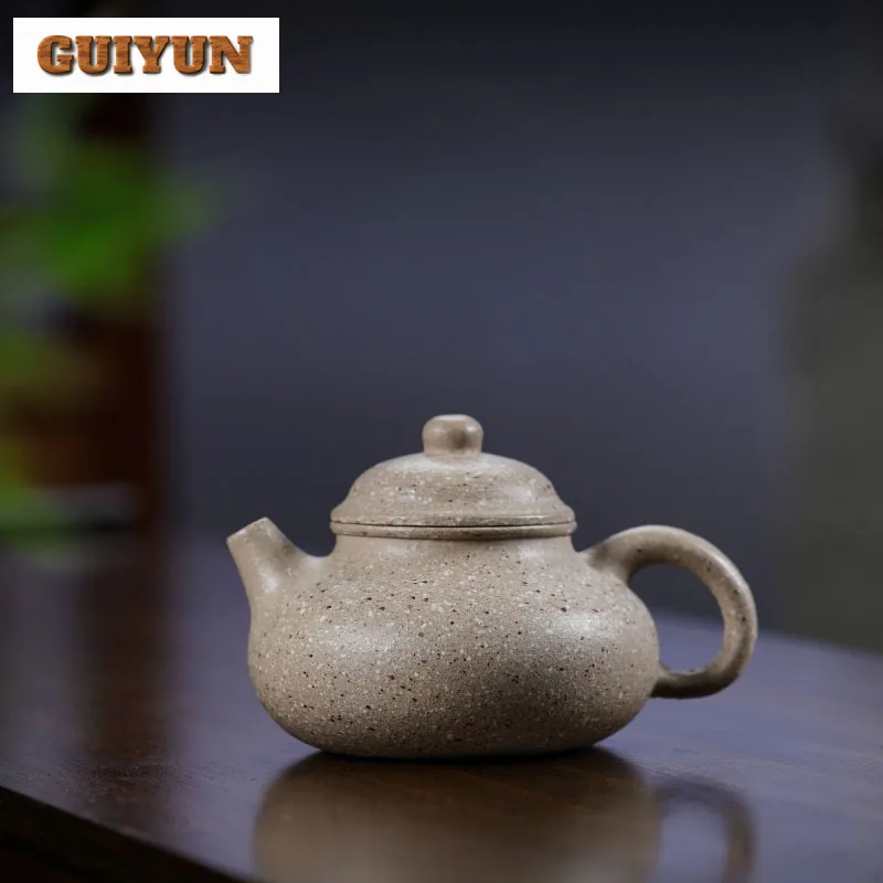 240ml Exquisite Yixing Purple Clay Teapots Handmade Open Sky Pot Raw Ore White Jade Segment Mud Kettle With Filter Zisha Tea Set