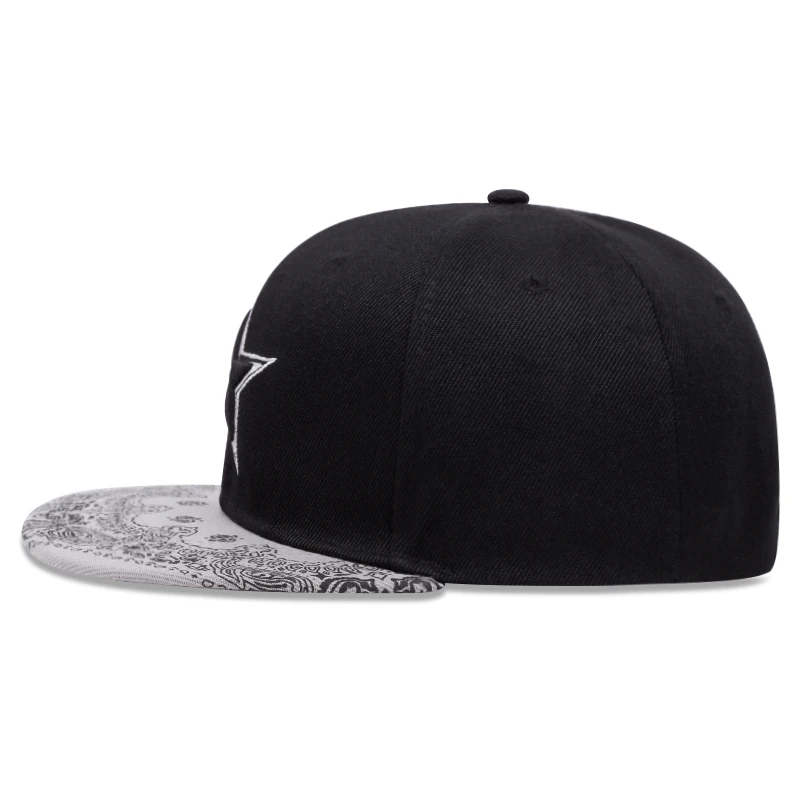 Spring New Bone Baseball Caps For Men Fashion Paisley Brim Snapback Hats For Women Cotton Sun Hat Outdoor Hip Hop Golf Cap Male