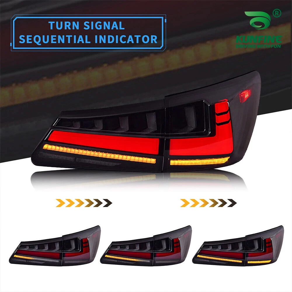 Pair Of Car Tail Light Assembly For LEXUS IS250 IS300 IS350 ISF 2006-2012 LED Brake Signal light Car led Tail light Tuning Parts