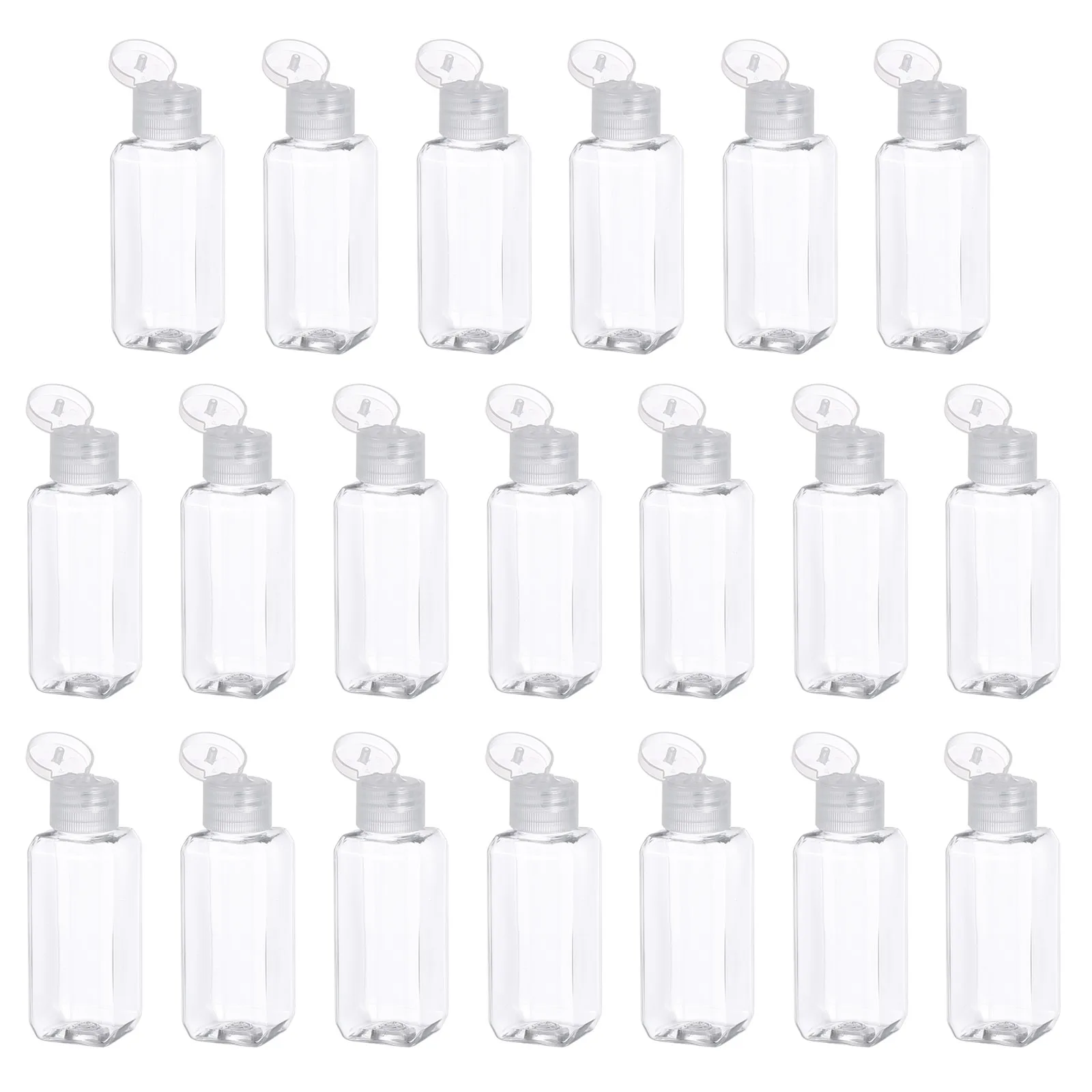 

20pcs Alcohol Plastic Bottle Empty Portable Travel Outdoor Containers Refillable Cosmetics Reusable Durable Safe Clear