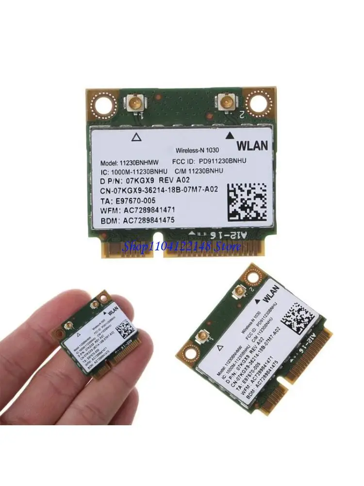 P9FA 802.11b/g/n Half Mini PCie Wireless Adapter WiFi Card Bluetooth-compatible for Intel 1030 11230BNHMW For DELL N4110
