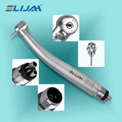 Dental LED High Speed Handpiece Standard Head Push Button Three Water Spray E-generator Air Turbine 2/4 Holes Dentist Instrument