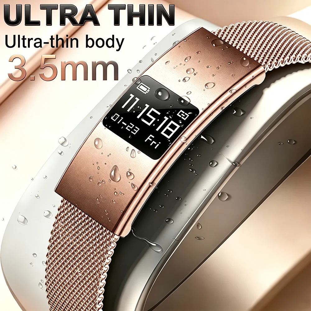 Nouvelle Montre Connectée Ultra-Fine et Élégante 2026, Étanche IPX8, Suivi du Sommeil, Bracelet Intelligent pour Femme d'Extérieur