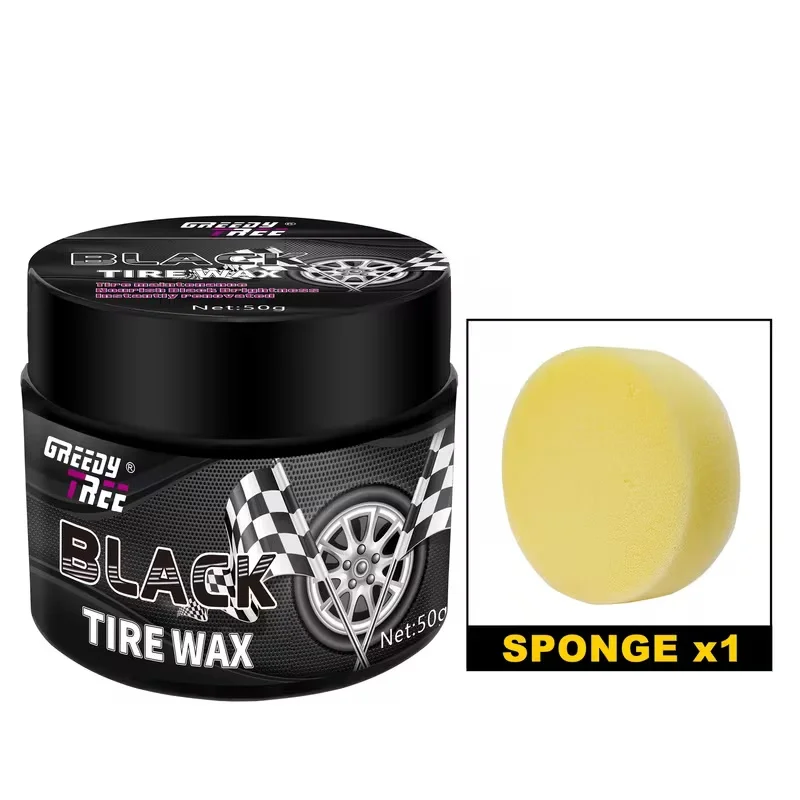 Car Tire Restorer Wax, Instantly Restore Faded Black Tire Shine, Protect Tires from Aging & UV Damage