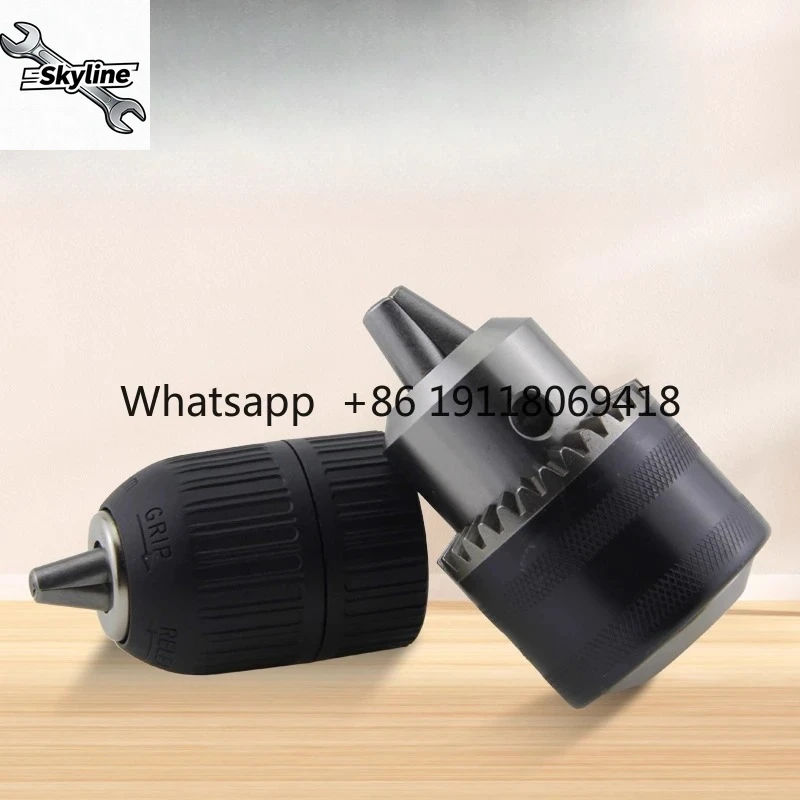 Drill chuck self-locking plastic hand tight key wrench iron  taper handle table drill electric drill