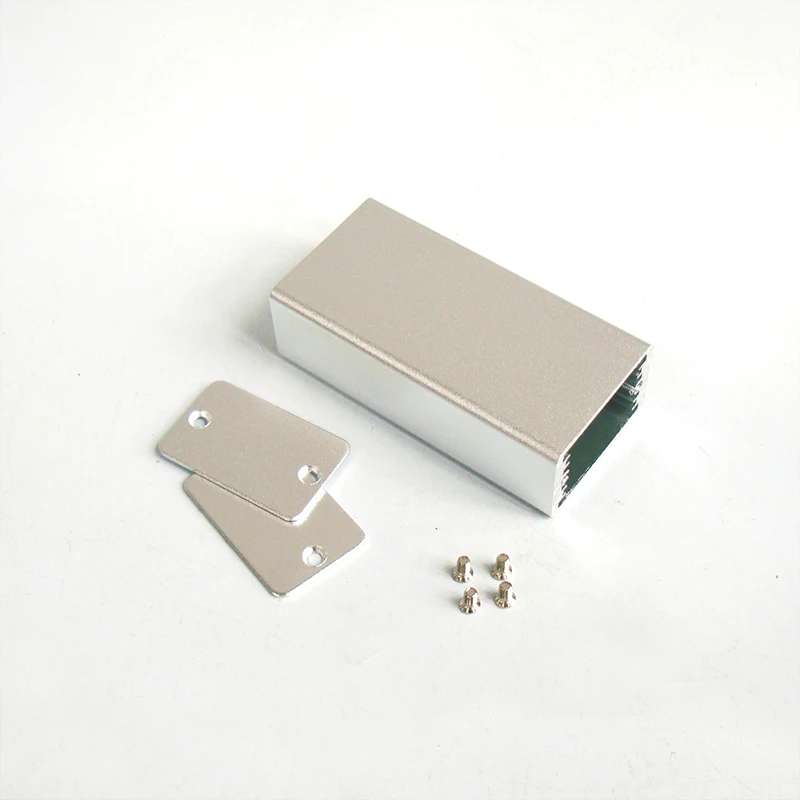 Free Shipping 40*25 Silver/Blue Aluminium Enclosure Case  Mini Electronic Project Box 40x25x80mm Can be Drilled, Lettered