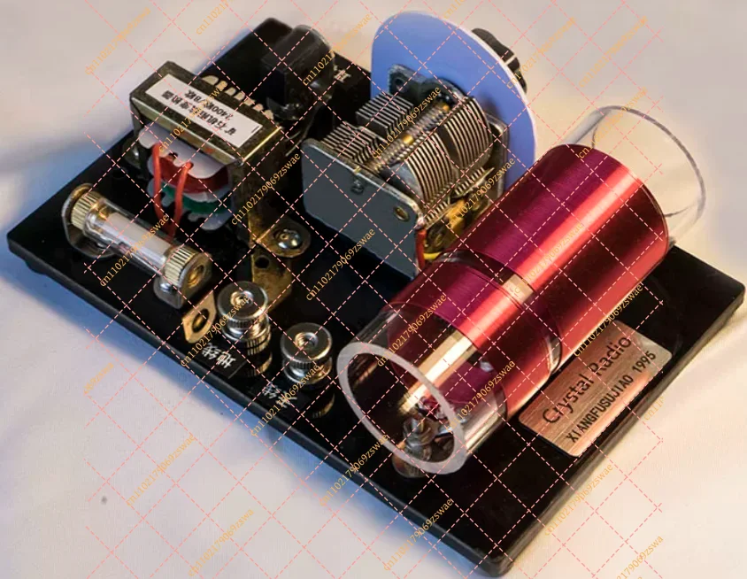 Crystal Radio Kit with Dual-Gang Air Variable Capacitor, Diode Detector & Impedance Converter