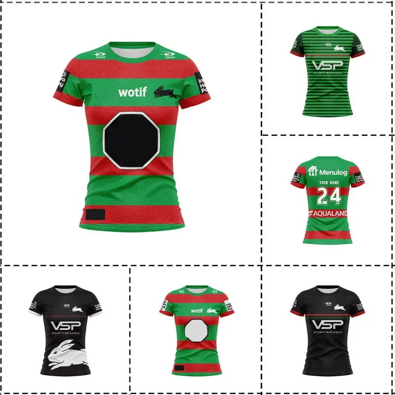 Customization 2024 South Sydney Rabbitohs Home / Away / Training Rugby Jersey - Women's Size:S-XXXL（Print Name Number）