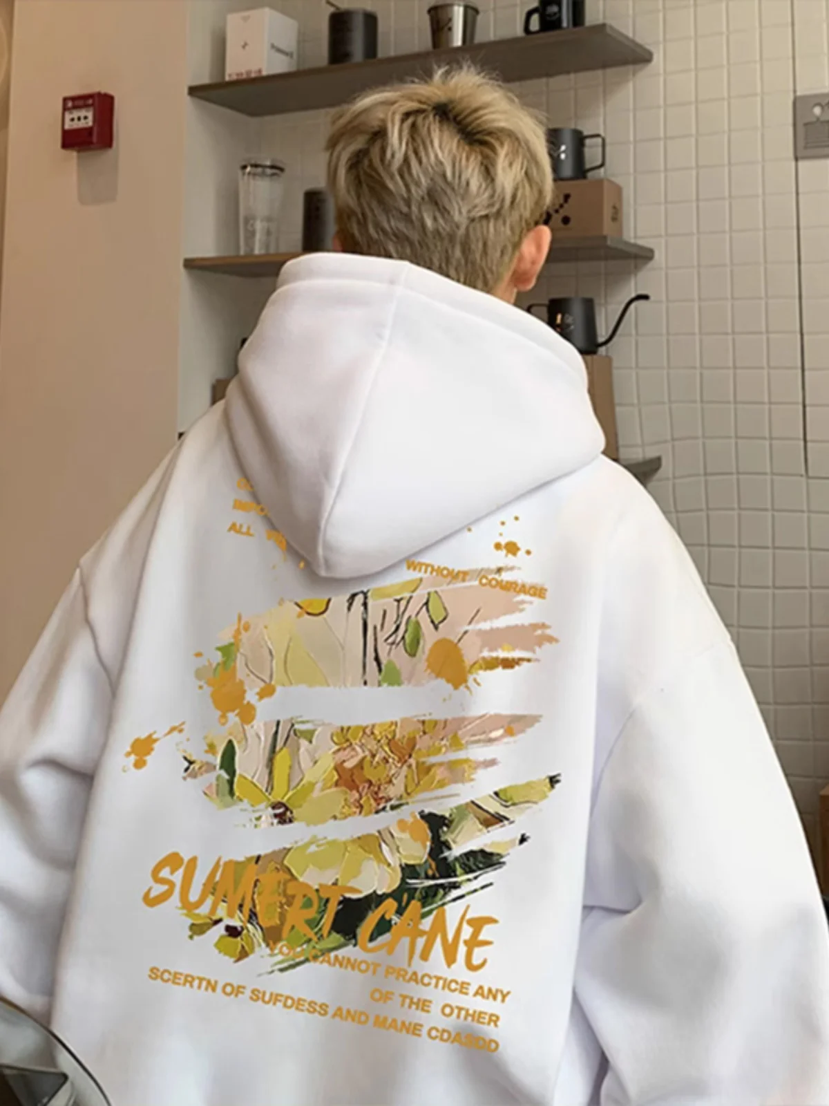 

Белая толстовка-худи 520 г из плотного материала, модная американская модель в стиле хип-хоп, куртка из Гуанчжоу для мужчин, осенняя повседневная одежда