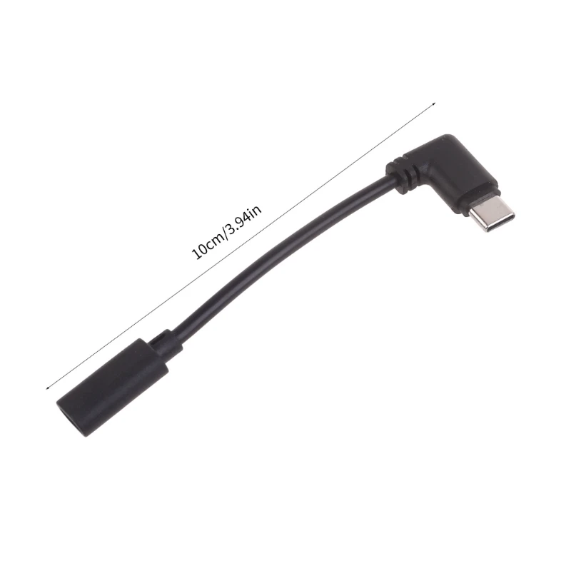 Micro USB Female to Type-C Male Adapter Cable Right Angled Portable Extend Wire