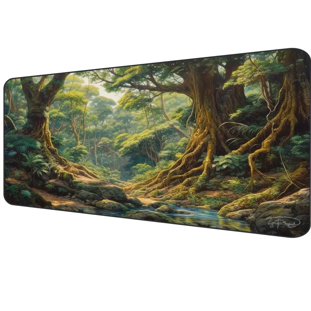 

Зеленый лес, тихий коврик для карточных игр, коврики для мыши в стиле аниме, коврик для мыши, настольный коврик, коврик для мыши, офисный настольный коврик для ноутбука