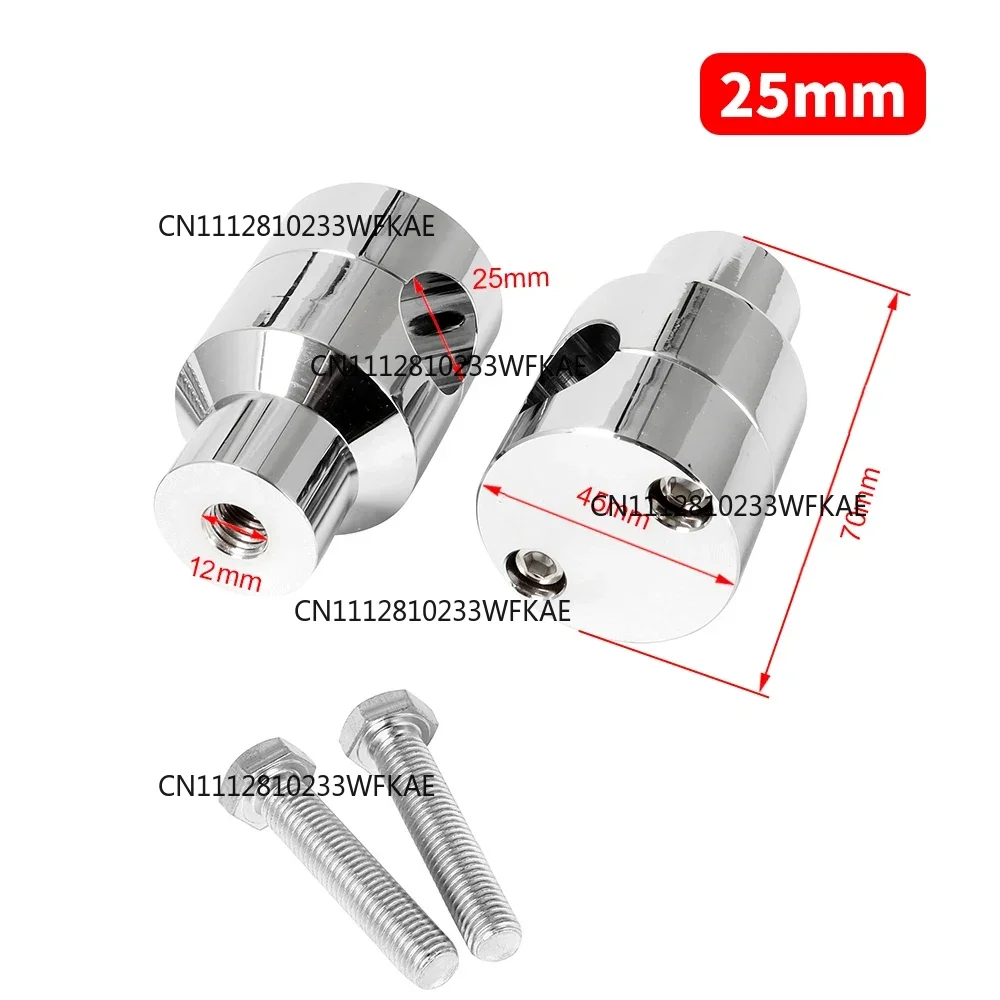 22MM 25MM Motorcycle Handlebar Riser Up Bracket Clamp Kit For 1'' 7/8
