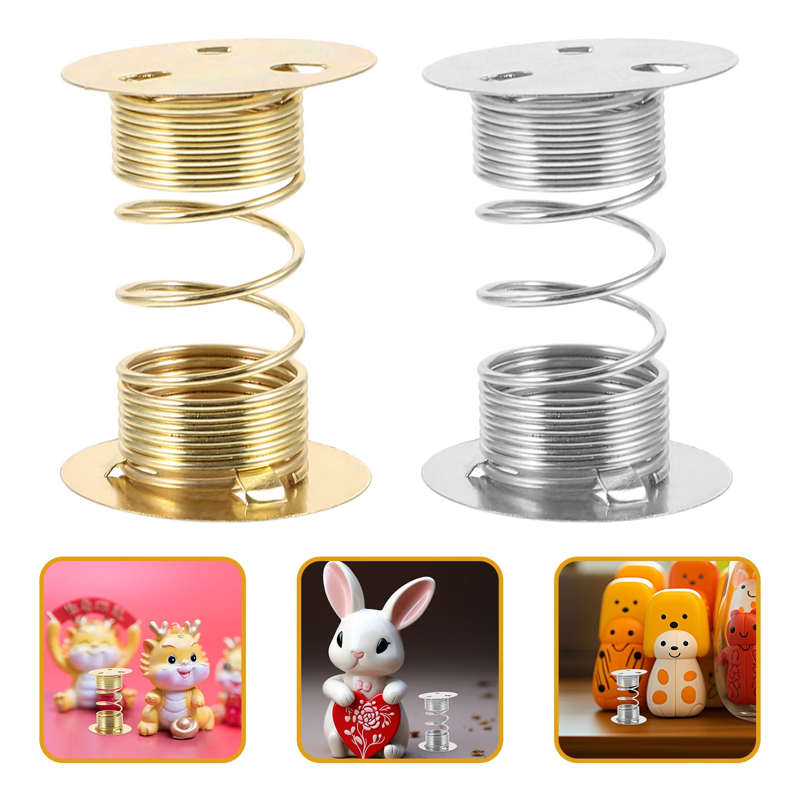 10 個スプリングベースシェイキングヘッド車のダッシュボードマウント粘着スイングクラフトアクセサリー車オートバイ用スプリング