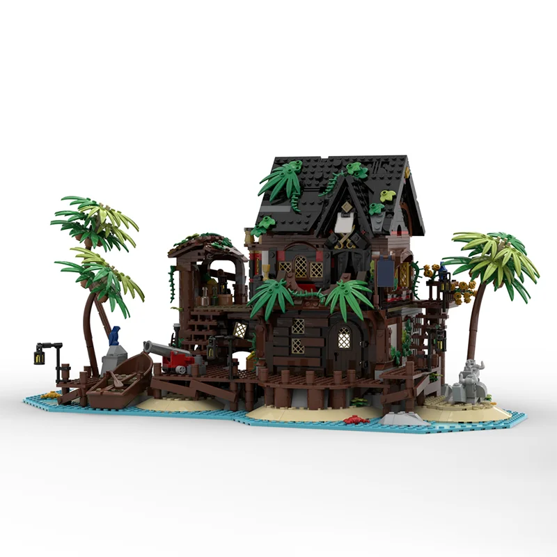 3519pcs MOC Pirates Jose S Inn Island Tavern Modification Model Building Blocks Architecture Toy Christmas Gifts Brick Idea