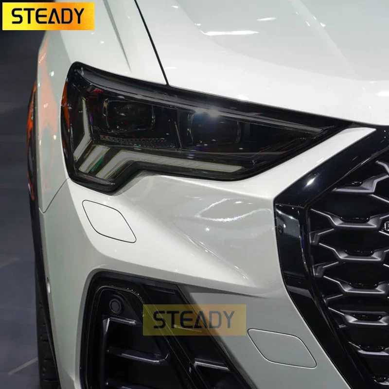 Car Headlight Protective Film Headlamp Taillight Transparent Black TPU Sticker For Audi Q3 F3 RSQ3 Sportback 2019-On Accessories