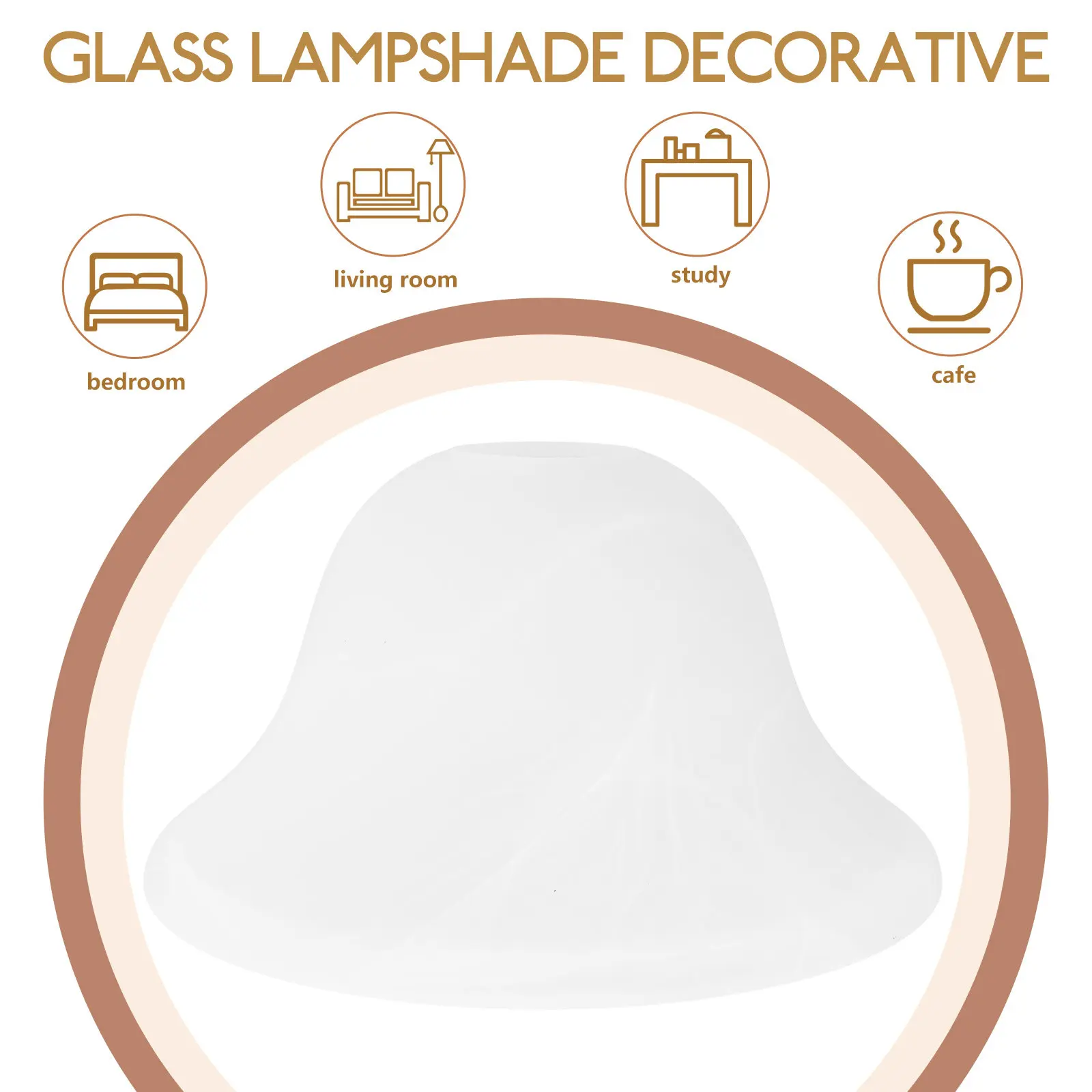 Mushroom Shaped Glass Lampshade Stylish Minimalist Lamp Shade for Desktop Table Lamp Ceiling Fixture Warm Ambient Lighting Decor