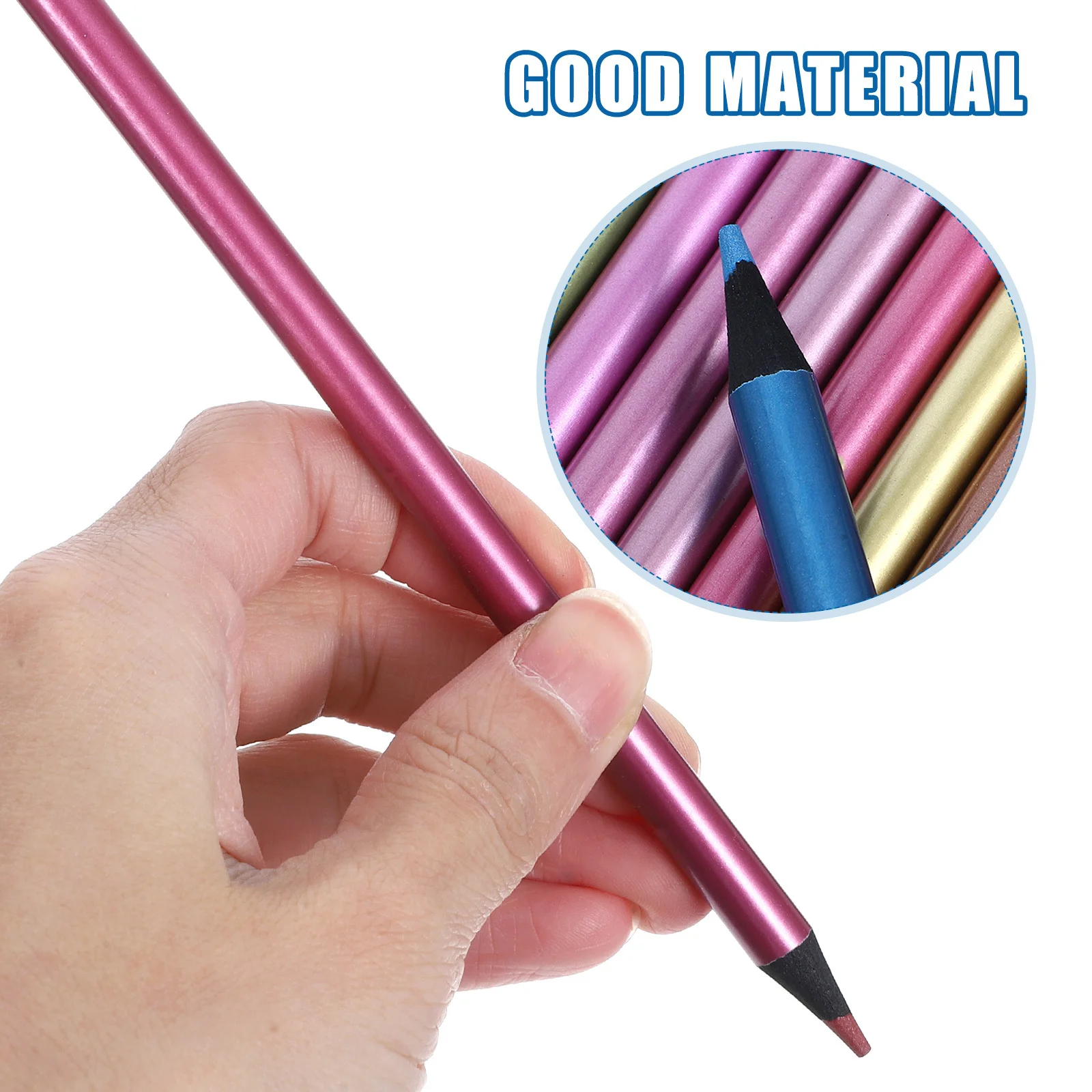 

12Pcs Colored Pencils for Artists Portable Drawing Set Non-Breakable Leads School Art Supplies Coloring Pencils