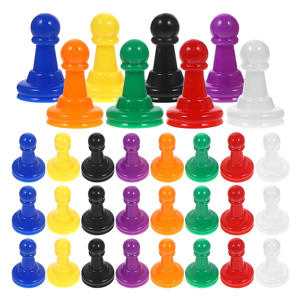 

64pcs Board Game Pieces Plastic Chess Set Tokens Azul Suite Blank Kit Display Pawn Game Accessories Material