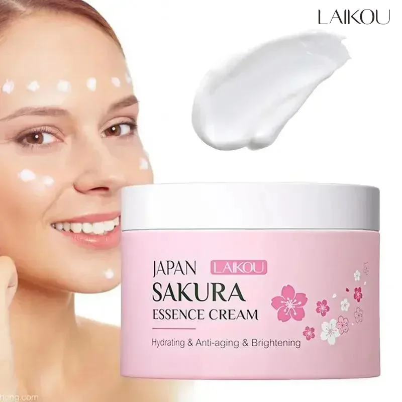 

LAIKOU Japan Sakura Essence Cream Cherry Blossom Facial Cream Moisturizing Anti Wrinkle Anti Aging Brighten Skin Care 25g