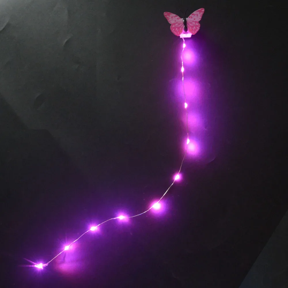 Erhalten Sie kreativen Haarspangen mit LED-Lichtern, der zum Weben von Zöpfen und zum Dekorieren von Glow-Partyzubehör eignet – Detail 14