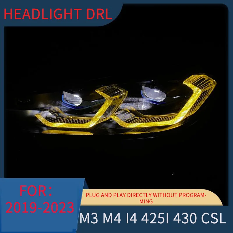 

Accessories For BMW M3 M4 CSL 4 series DRL LED boards G80 G22 G82 G23 G26 daytime running lights Lemon Yellow Red Signal light