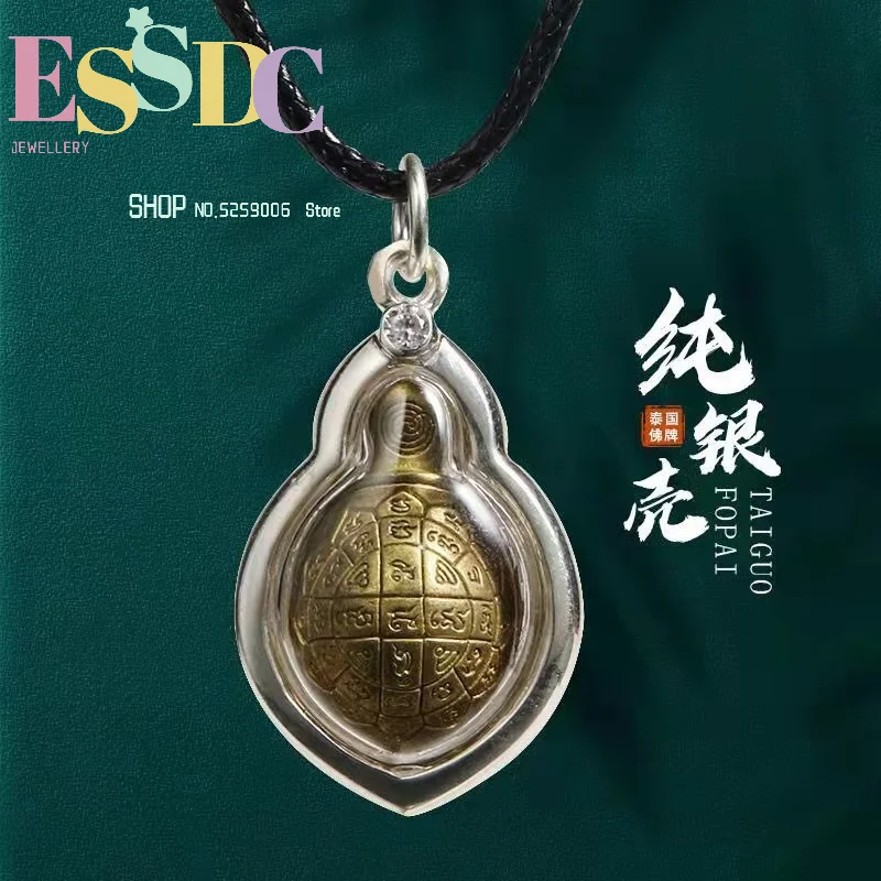 Best Selling Fashion Jewelry Wu Lin New Thai Buddha Amulet Pendant Long Phor Silver Turtle Necklace Pendant Fashion Personality