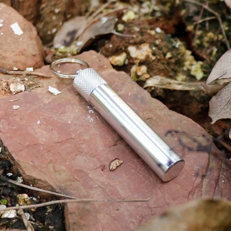 Outdoor Lighter with Storage Compartment Camping Survival and First Aid Kit—Compact and Portable EDC Fire-Starting Tool