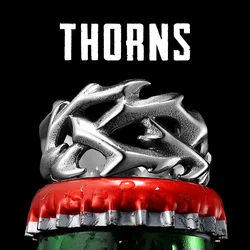 Thorns Crown Men Rings Stainless Steel Women Jewelry Retro Punk New In Rock Stranger Things Fashion Accessories Gift Wholesale