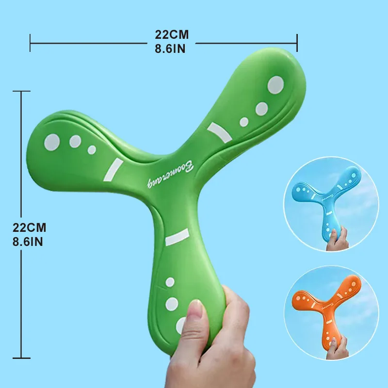 ของเล่นบูมเมอแรงนุ่มสำหรับเด็ก ของเล่นจานร่อนสามใบสำหรับเล่นกลางแจ้ง เกมกีฬาแบบอินเทอร์แอคทีฟสำหรับเด็กและผู้ปกครอง ของขวัญสำหรับคลายเครียด